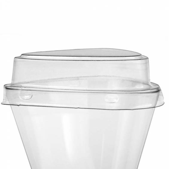 Lid for Recyclable Triangle Mini Bowl 2.5 oz. 5000/Case