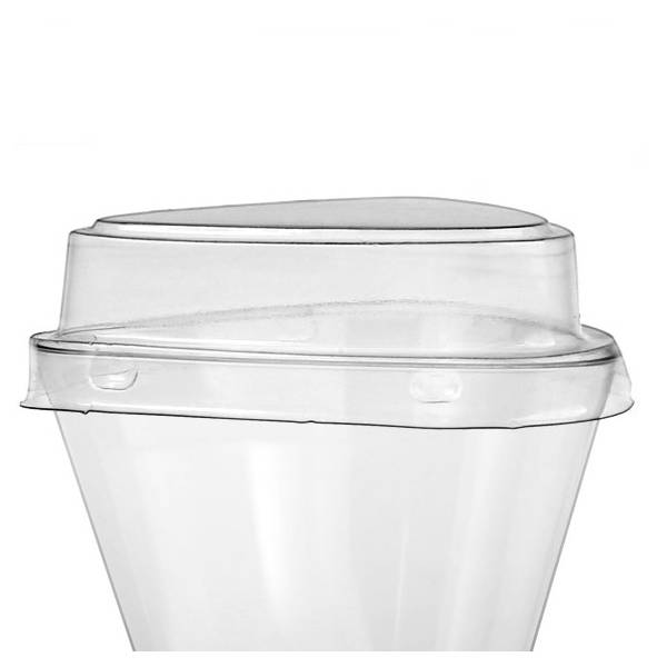 Lid for Recyclable Triangle Mini Bowl 2.5 oz. 5000/cs