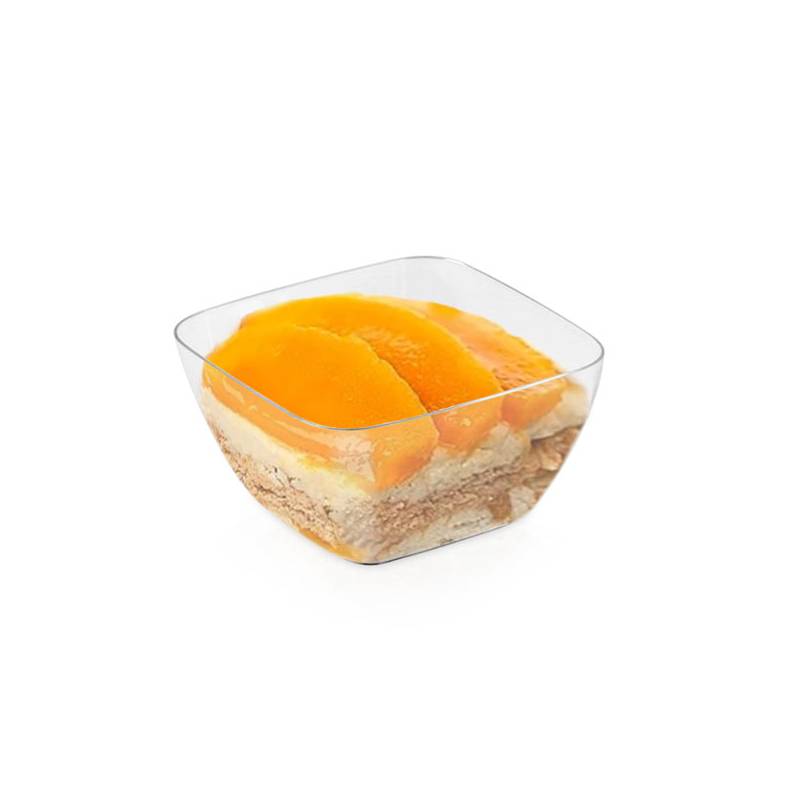 2 oz Recyclable Square Mini Plastic Bowl - 2400/Case