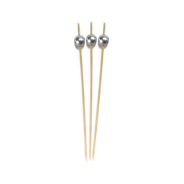 Silver Sphere Skewer 3.9 in. - 200/cs