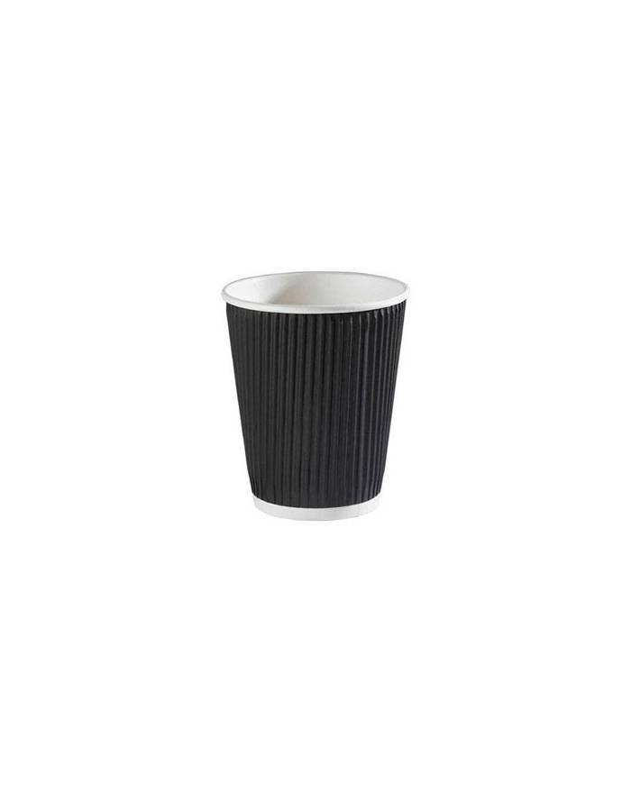 12 oz Gray Paper Coffee Cup - Ripple Wall - 500 count box