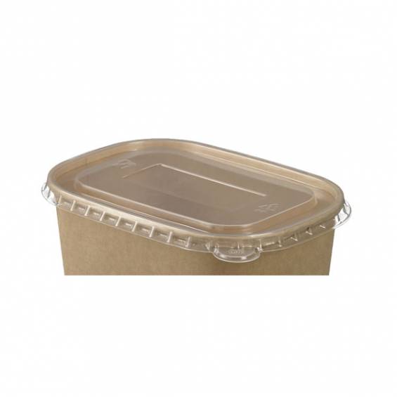 Lids for Bio Kraft Oval Salad Containers. 100 count box.