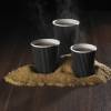 4 oz. Ripple Wall Black Paper Expresso Cups - 1000/cs