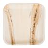 Square Natural  Palm Leaf Plate 10 in. - 25 count box.