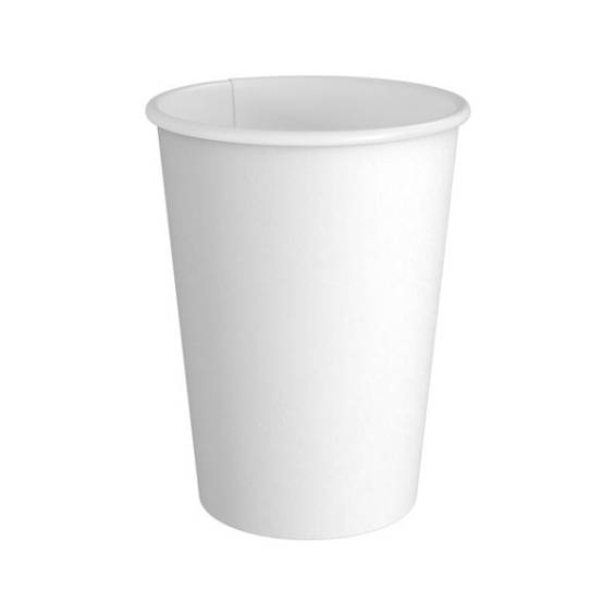 12 oz. White Paper Coffee Cups - 1000 count box.