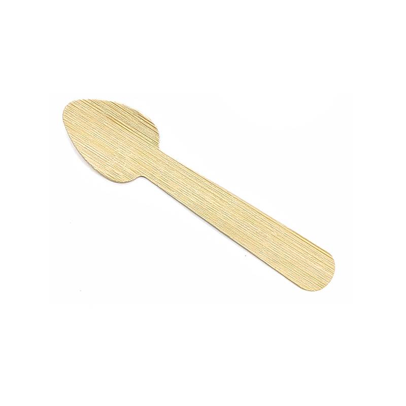 Natural Bamboo Flat Mini Spoon 3.5 in. - 100/Bag