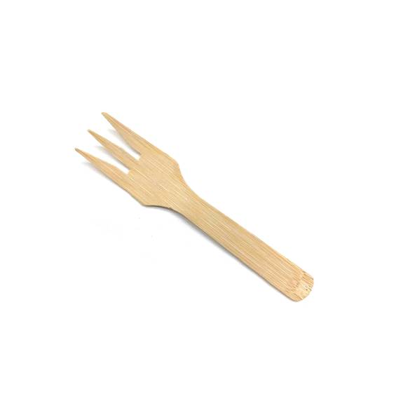 Natural Bamboo Flat Mini Fork 3.5 in. - 100/Bag