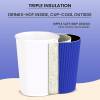 8 oz  Blue Ripple Wall Paper Coffee Cups - 500/cs