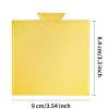 3.1 in. Square Golden Single Serve Cake Board with Tab - 100/Case