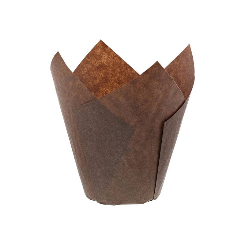 Brown Tulip Baking Cup 2" x 3.15" - 100/Case