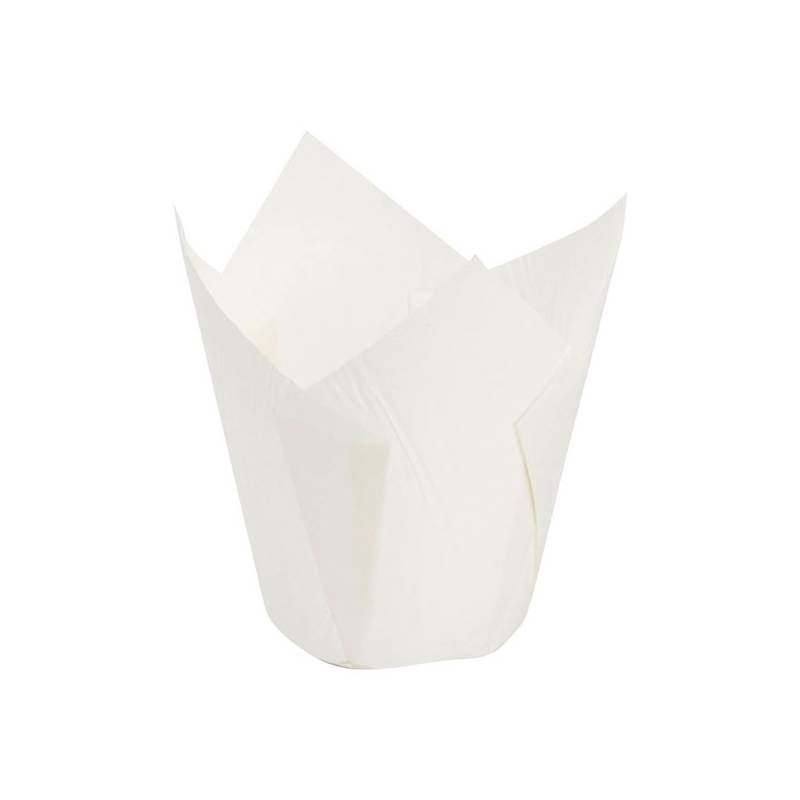 White Tulip Baking Cup 2" x 3.15" - 100/Case