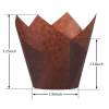 Brown Tulip Baking Cup 2" x 3.15" - 100/Case