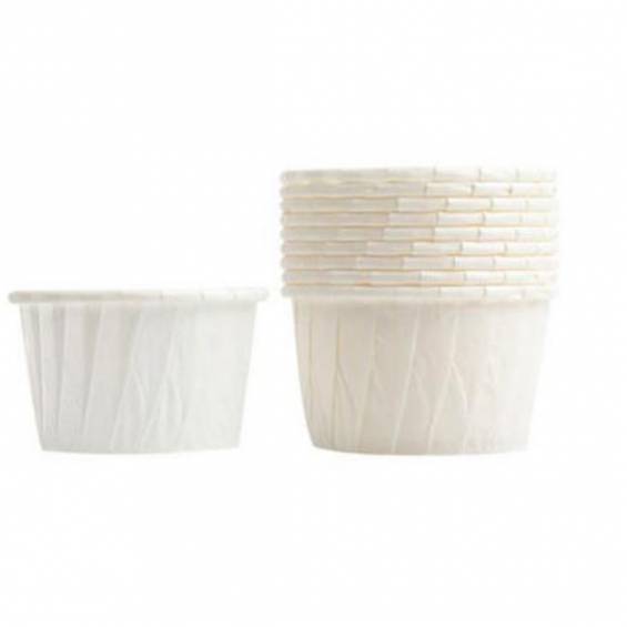 White Paper Cupcake Baking Cup 2" x 2.5" x 1.5" - 100/Case