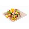 Compostable  6 inch Square Palm Leaf Plate - 25/Bag