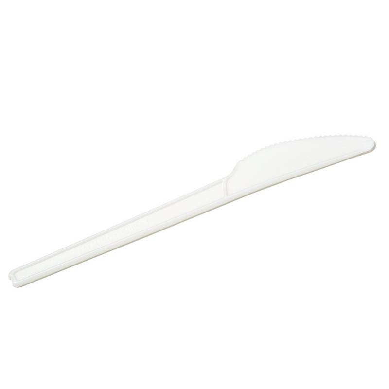 Compostable 6.5 in. White CPLA Plastic Knife - 1000/Case