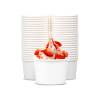 5 oz White Paper Ice Cream / Frozen Yogurt Cup - 50/Bag