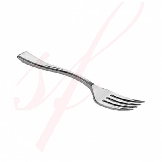 4" Silver Plastic Tasting Fork - 500/Box