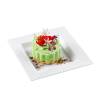 Plastic Square Appetizer Plate 4.4 in. White - 200/Case