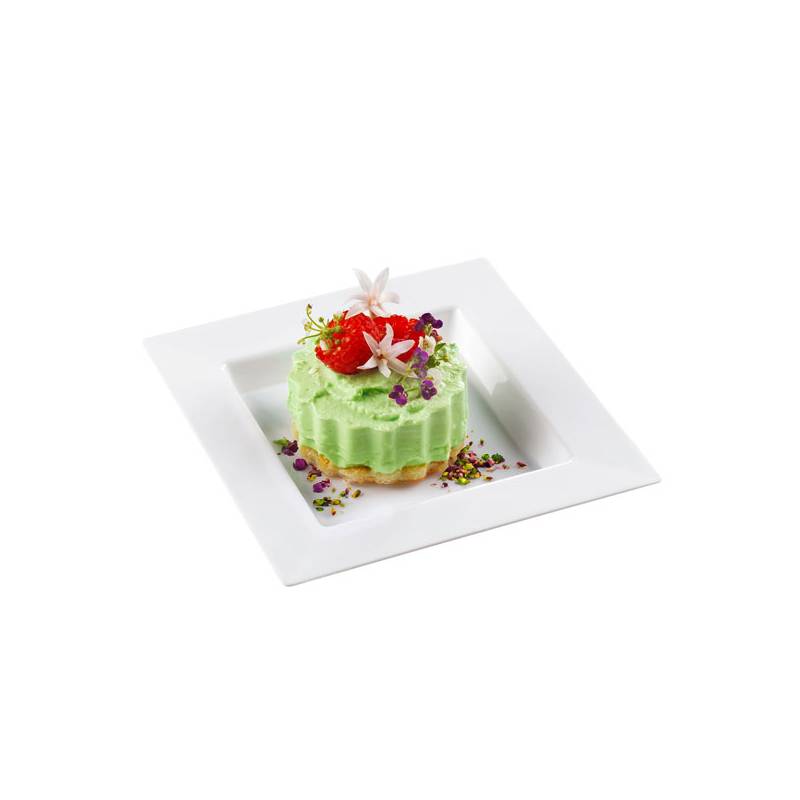 Plastic Square Appetizer Plate 4.4 in. White - 200/Case