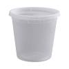 24 oz. Heavy Duty Microwavable Translucent Plastic Deli Container - 480/Case