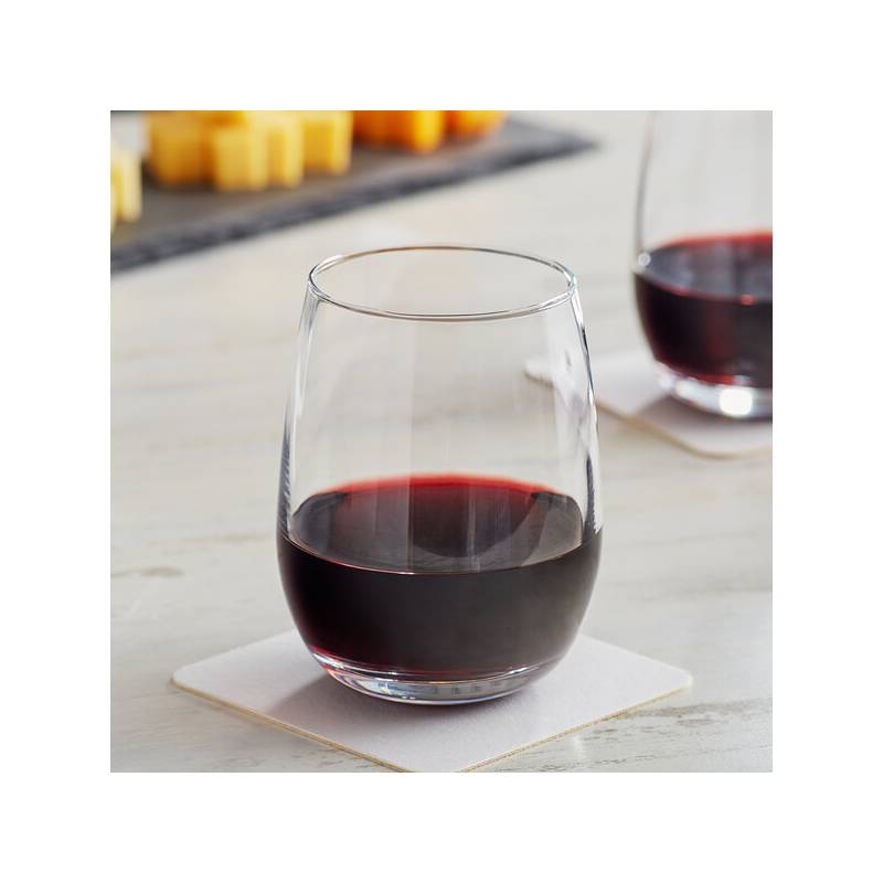 17 oz. Stemless Red & White Wine Glass - 12/Case