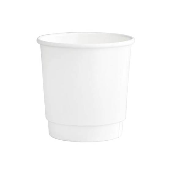 4 oz. White Double Wall Paper Coffee Cup - 500/case