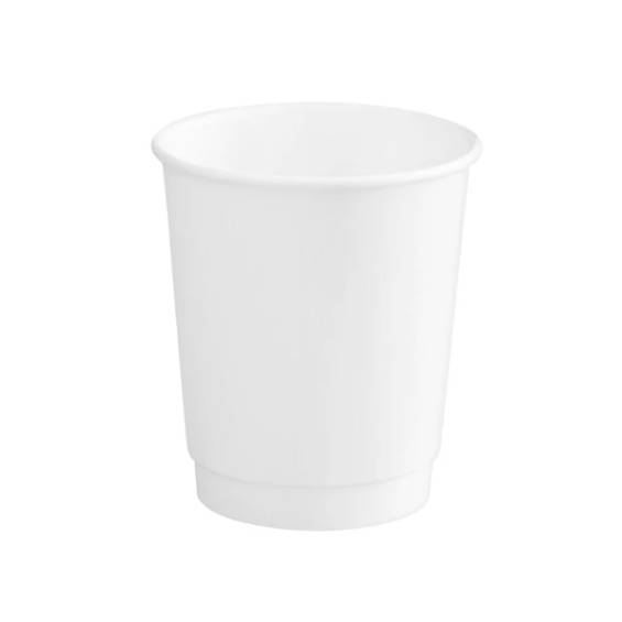 8 oz. White Double Wall Paper Coffee Cup - 500/case