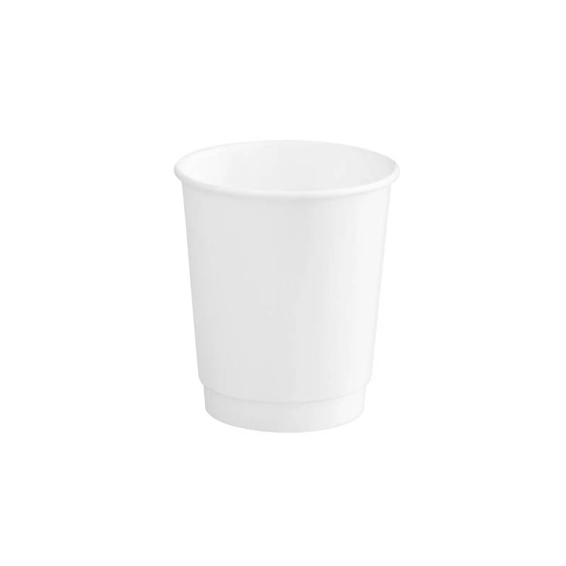 8 oz. White Double Wall Paper Coffee Cup - 500/case
