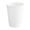12 oz. White Double Wall Paper Coffee Cup - 500/case