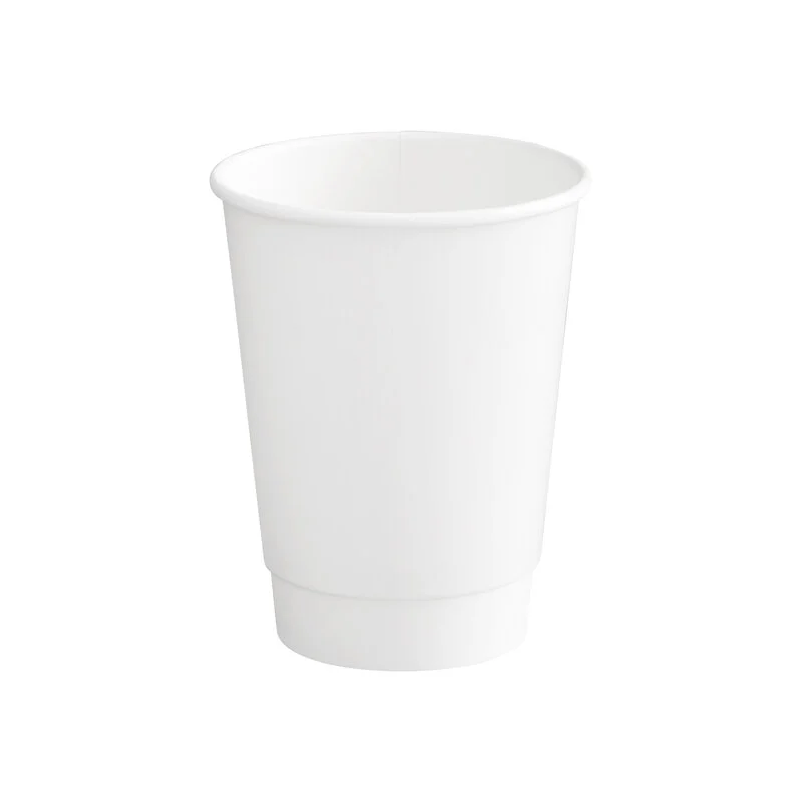 12 oz. White Double Wall Paper Coffee Cup - 500/case