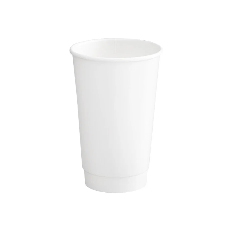 16 oz. White Double Wall Paper Coffee Cup - 500/case