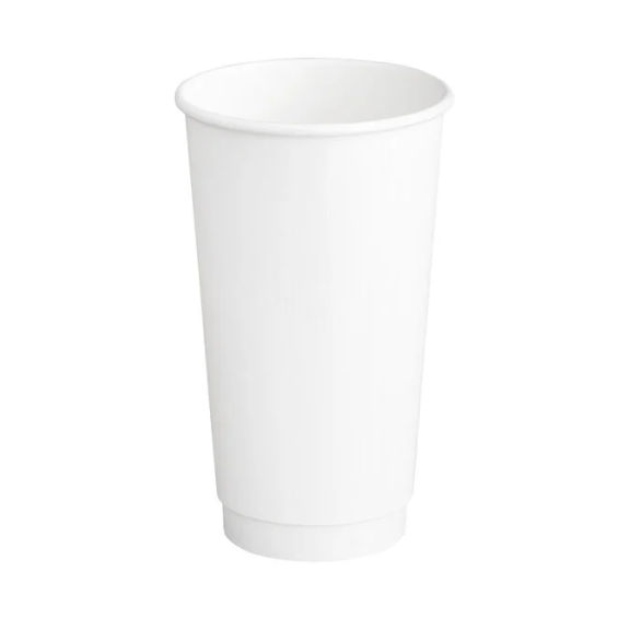 20 oz. White Double Wall Paper Coffee Cup - 500/case