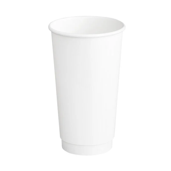 20 oz. White Double Wall Paper Coffee Cup - 500/case