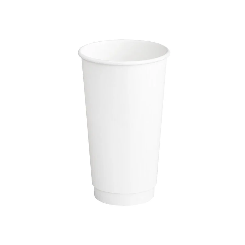 20 oz. White Double Wall Paper Coffee Cup - 500/case