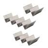 Stainless Steel Taco Holder with 2 or 3 Compartments - 8" x 4" x 2"