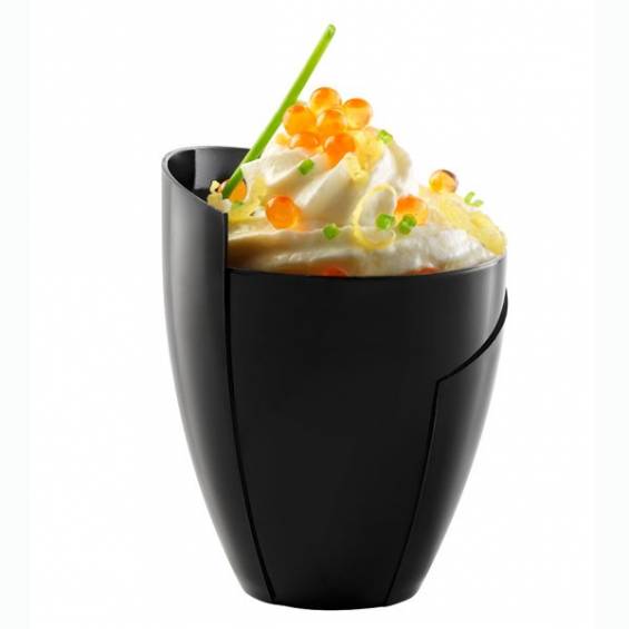 5 oz Kalei Black Recyclable Mini Plastic Cup - 100/Case