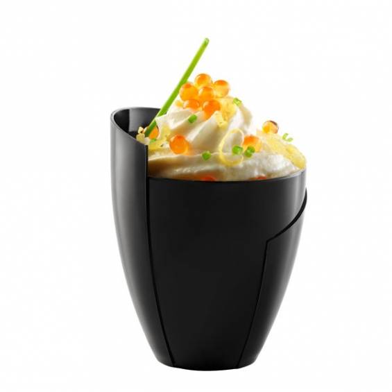 2 oz Kalei Black Recyclable Mini Plastic Cup - 100/Case