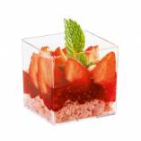 2.5 oz Square Clear Plastic Cup 200/Case