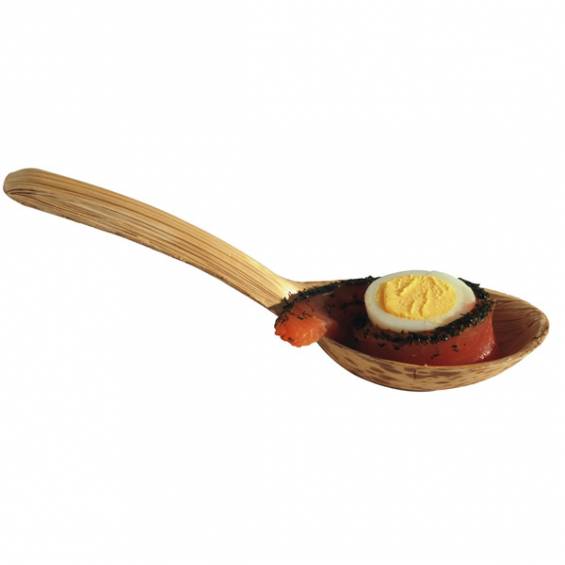 Natural Bamboo Leaf Spoon 5 in. 100/Case