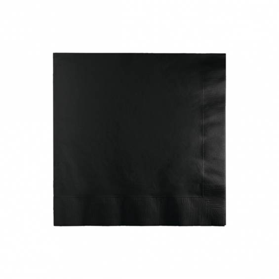 Black Luncheon Paper Napkin - 50/cs