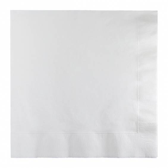 White Luncheon Paper Napkin - 50/Bag