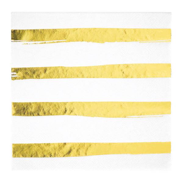 White/Silver Luncheon Paper Napkin - 50/cs