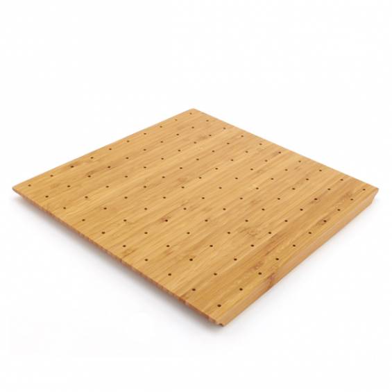 Natural Square Bamboo Food Pick Holder 100 holes.