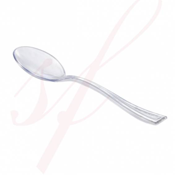 4" Clear Plastic Tasting Spoon - 500/Box