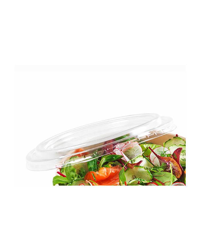 PET Lids for Bio Bamboo Pulp Salad Container 25 oz.