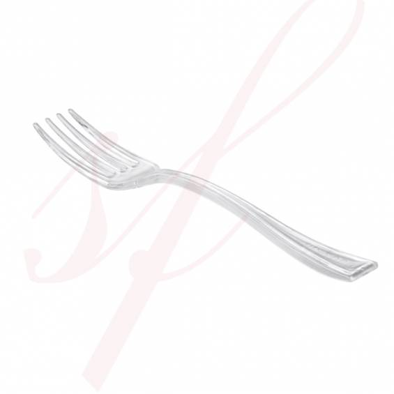 4" Clear Plastic Tasting Fork - 500/Box