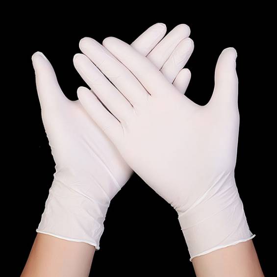 White Nitrile Disposable Glove - size S - 100/box