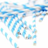 Eco Friendly Paper Straws 7.7 in. Blue 100/Bag