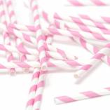 Eco Friendly Paper Straws 7.7 in. Pink 100/Bag