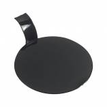 Round Black Recyclable Single Serve Dessert Board with tab - 100/Case